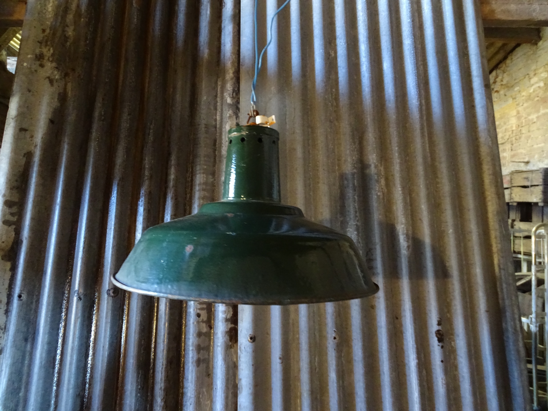 lampenkap lamp industriële fabriekslamp - Brocante De Eend