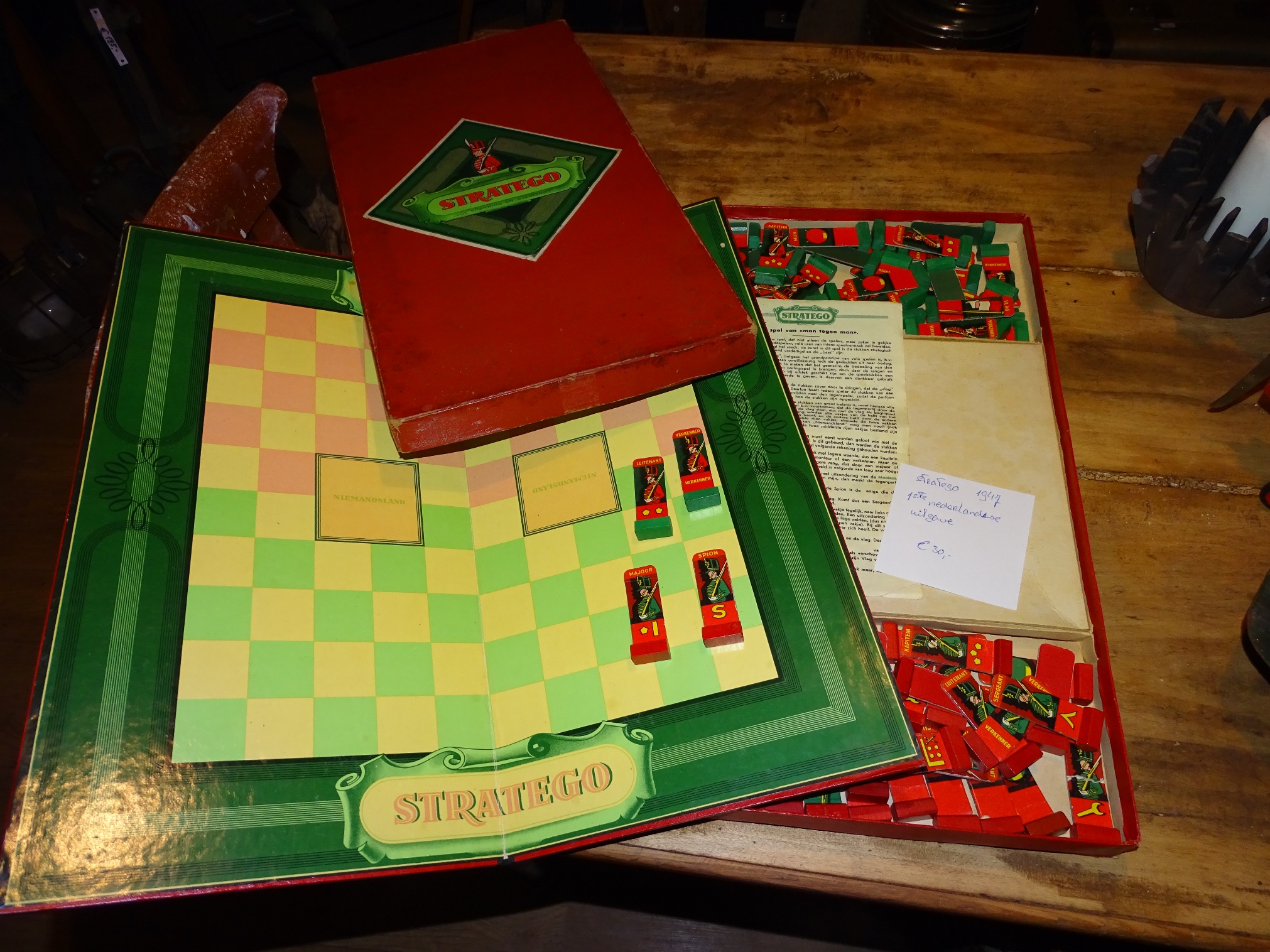 eerste nederlandse uitgave stratego spel 1947 - Brocante Vreemde Eend