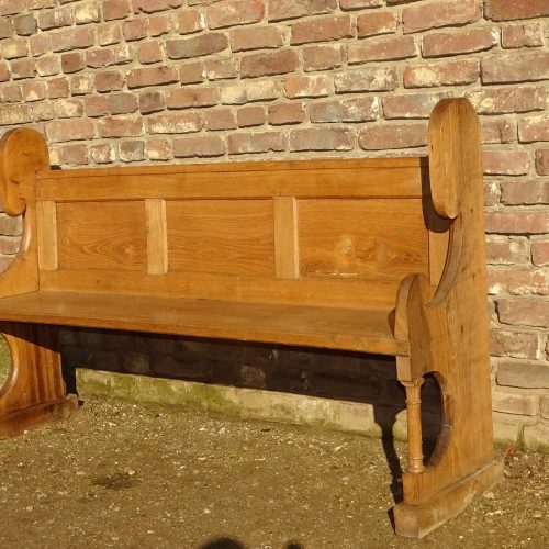 oude eikenhouten kerkbank bank