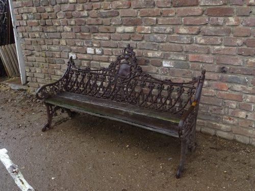 prachtige gietijzeren tuinbank bank - Afbeelding 2