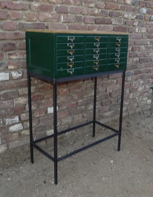 oude archiefkast ladekast kast met lades - Afbeelding 2
