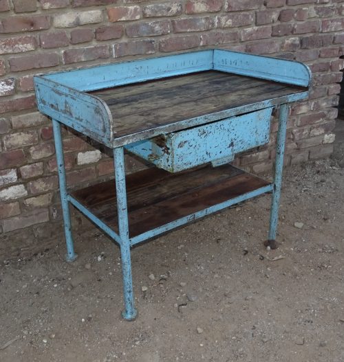 kleine werkbank werktafel met plateau en lade - Afbeelding 2