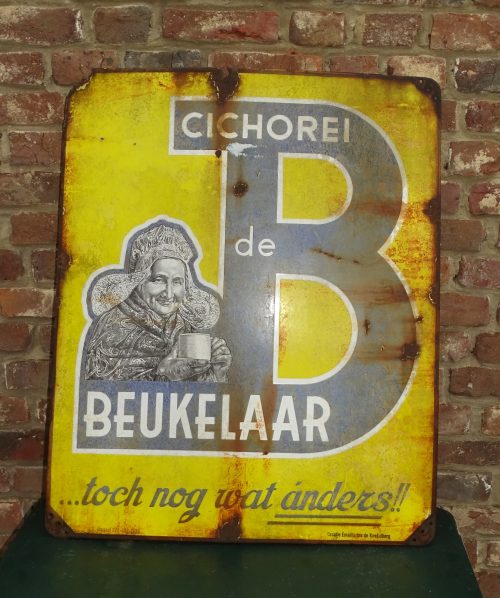 emaillen reclamebord emaille bord de beukelaar uit 1939