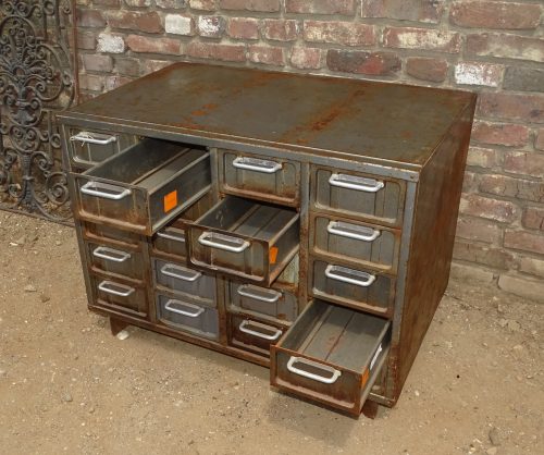 ijzeren industriële ladekast kast archiefkast dressoir - Afbeelding 3