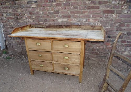 oude tafel kast werktafel bakkerstafel uit bakkerij - Afbeelding 3