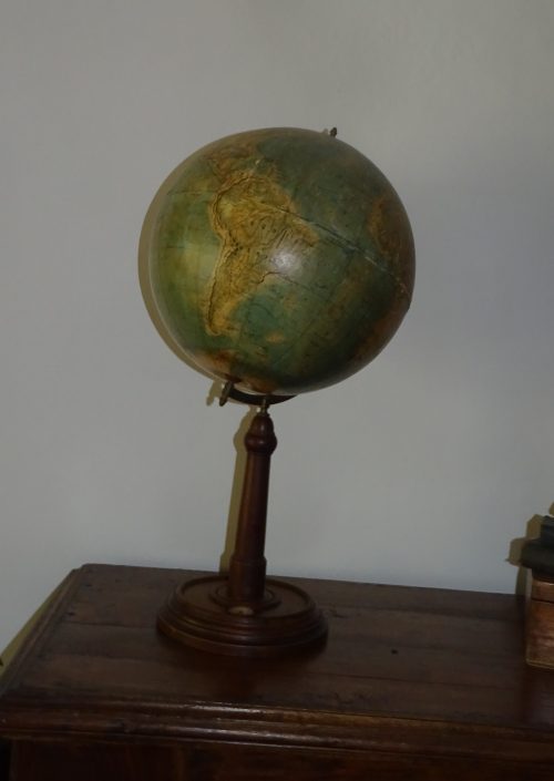 antieke kuhnerts wereldbol erdglobus paul räth wereldglobe met kompas