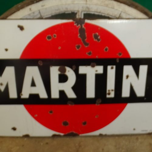oud emaillen martini reclamebord bord