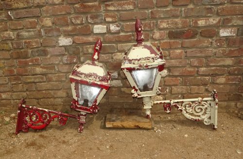 set gietijzeren muurlampen wandlampen buitenlampen
