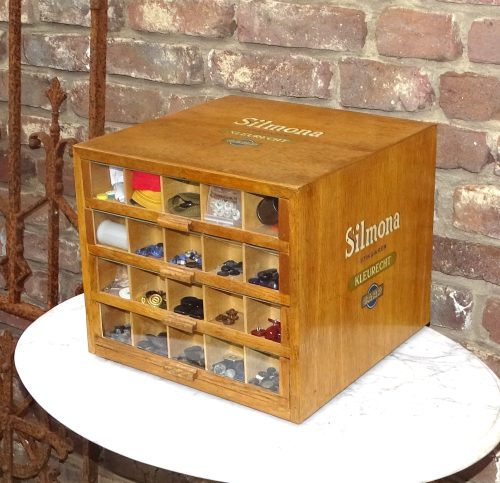 houten fourniturenkastje garenkastje knopenkastje