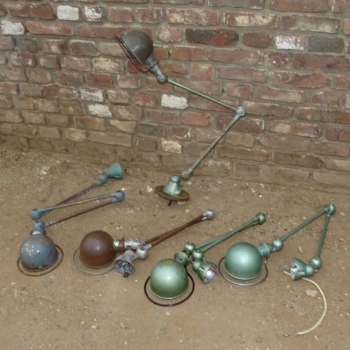 5 maal oude jielde lamp kniklamp werklamp bureaulamp