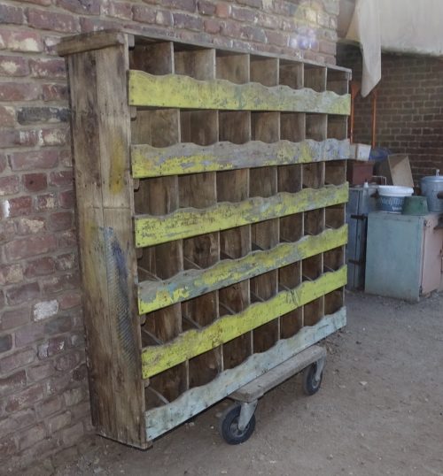 oude houten grutterskast vakkenkast kast - Afbeelding 3