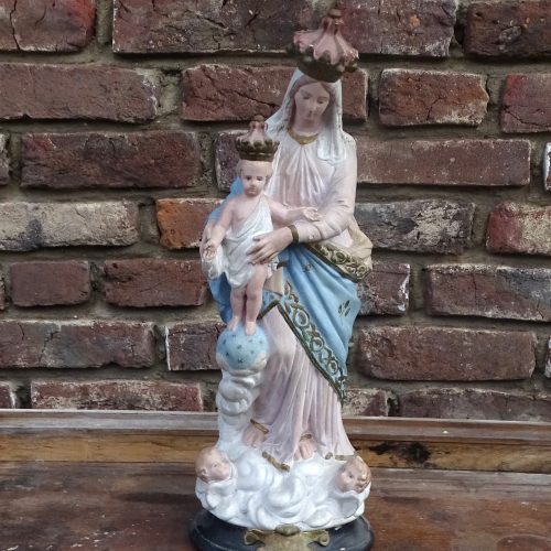 oud gipsen maria beeld