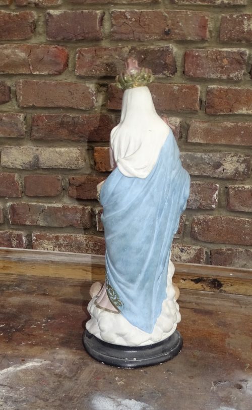 oud gipsen maria beeld - Afbeelding 2