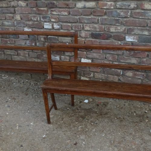 2 kleine grenen houten bankjes banken bank