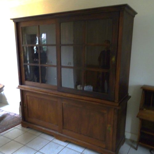 originele grenen houten vitrinekast vitrine kast servieskast